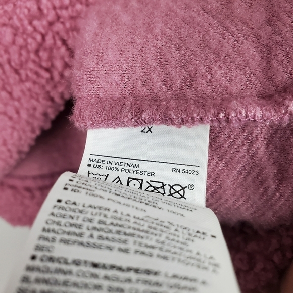 Old Navy Long Sleeve Oversized Two Tone Sherpa Sweatshirt 2X - Picture 8 of 9